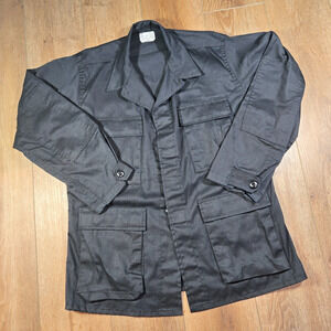 Vintage Black Combat Coat Jacket Men’s S Regular Military Army Utility USA Made